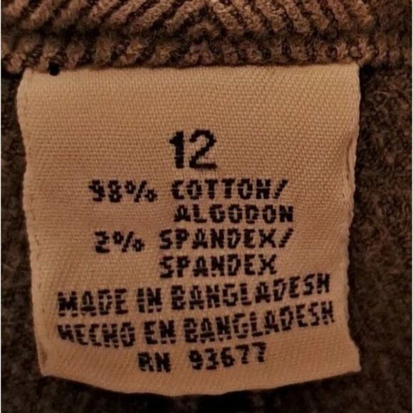 St. John's Bay Womens Size 12 Brown Stretch Boot Corduroy Pants Custom 32x30 - Picture 4 of 7